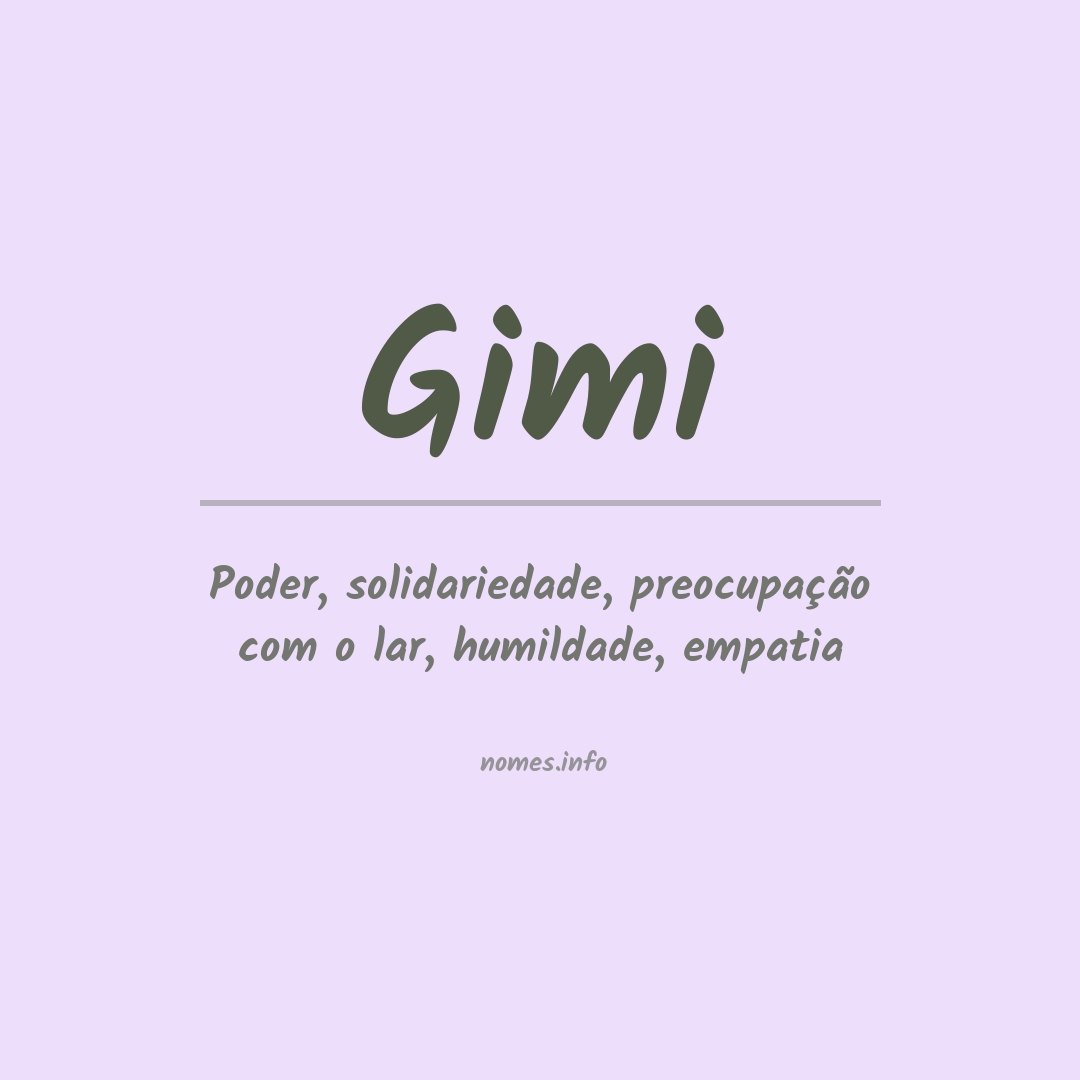 Significado do nome Gimi