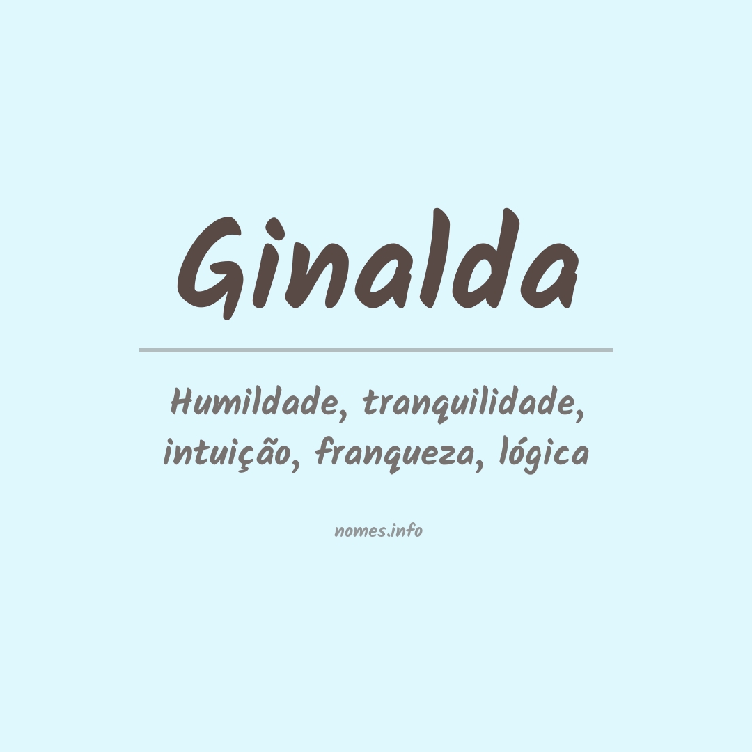 Significado do nome Ginalda