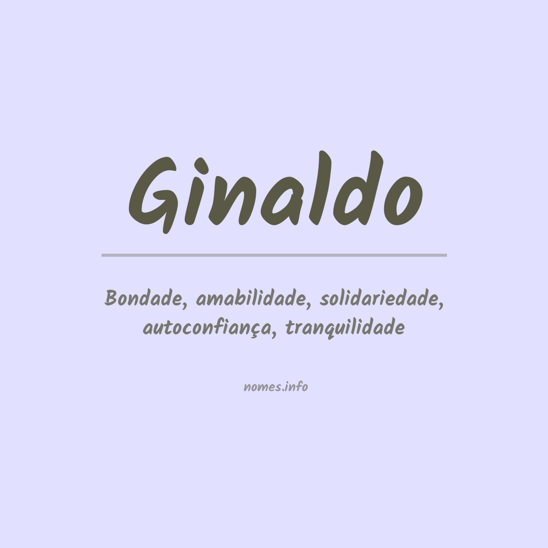 Significado do nome Ginaldo
