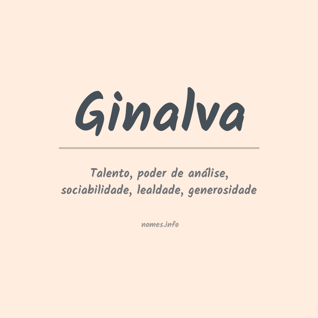 Significado do nome Ginalva