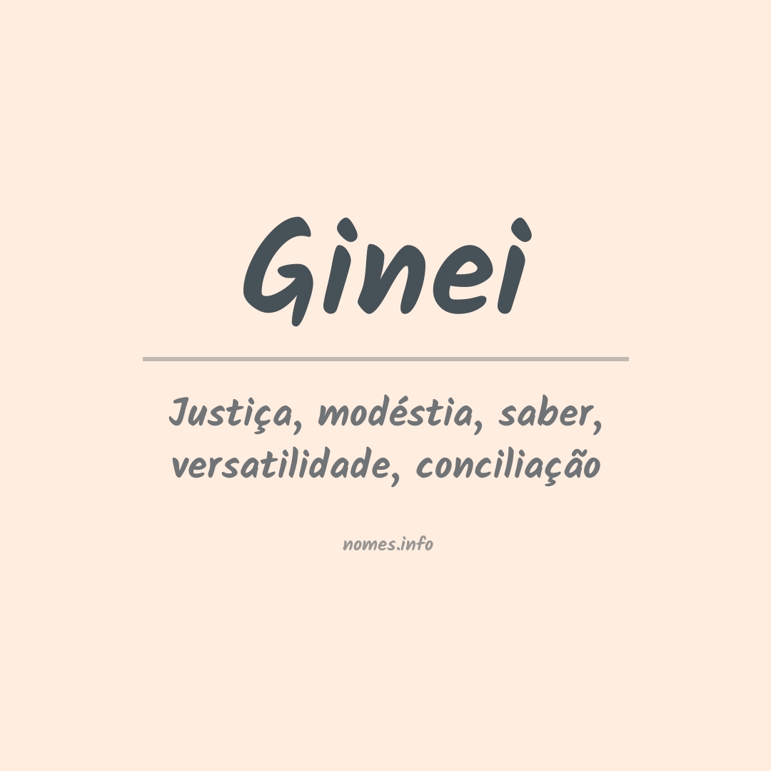 Significado do nome Ginei