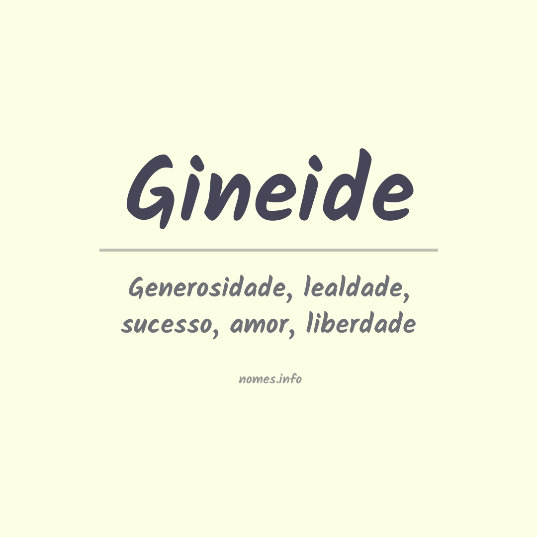 Significado do nome Gineide