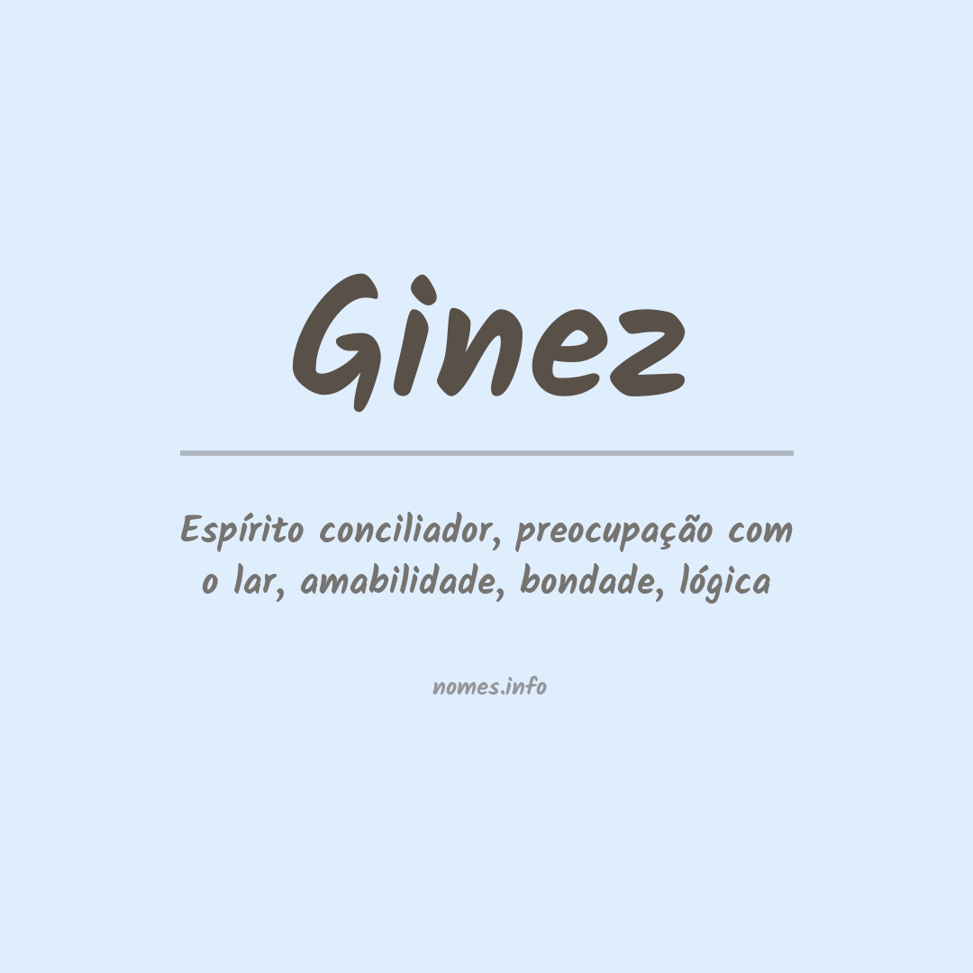 Significado do nome Ginez