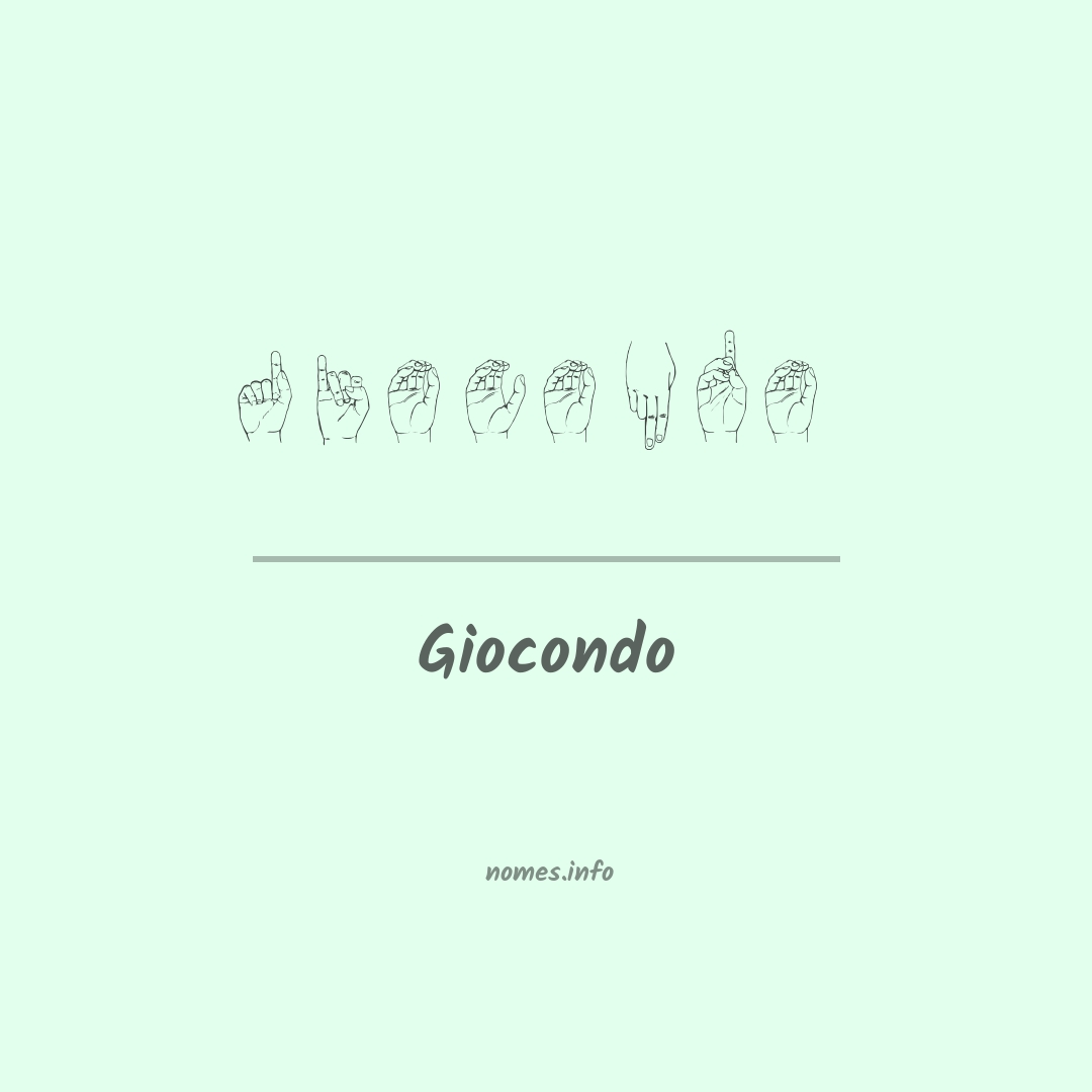 Giocondo em Libras