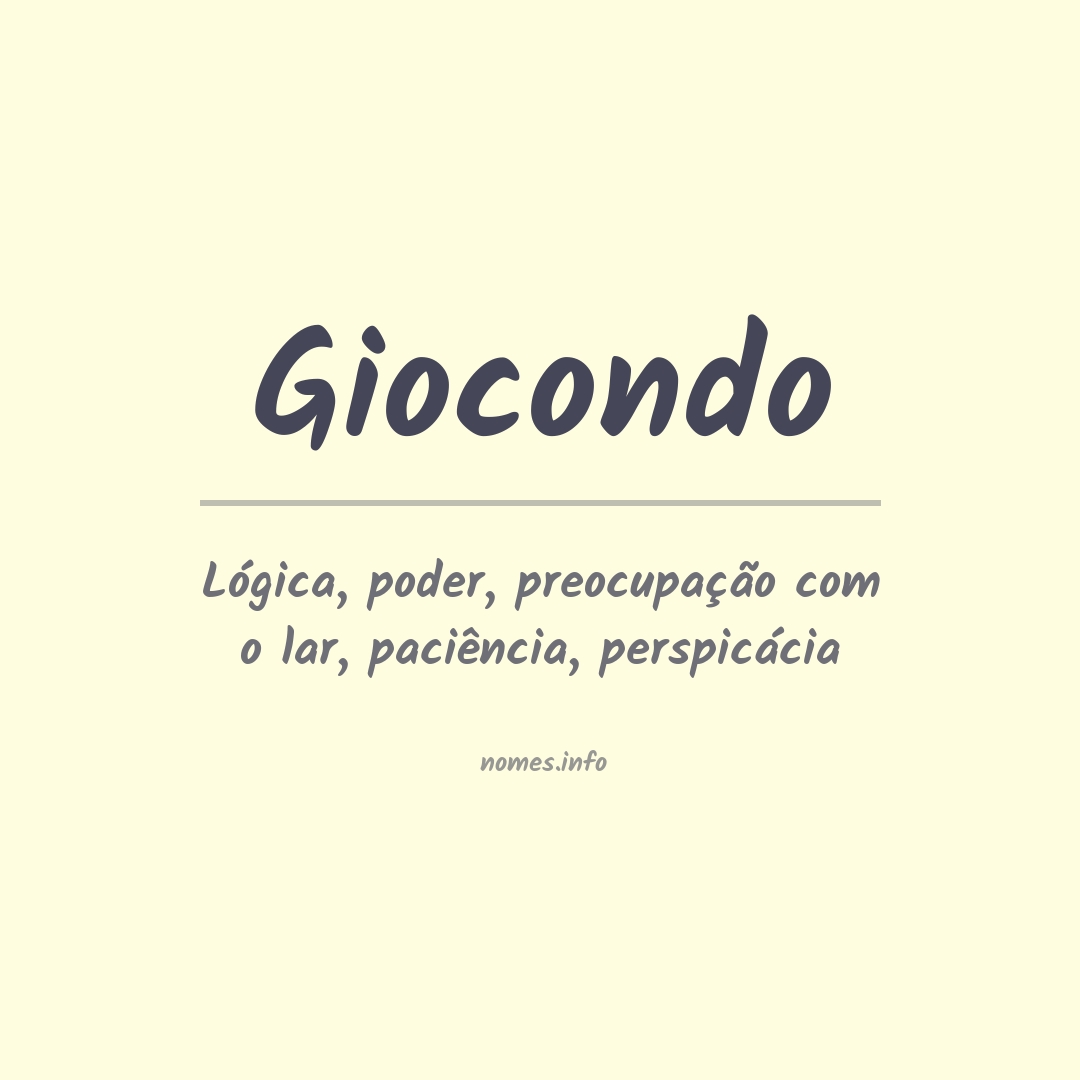 Significado do nome Giocondo