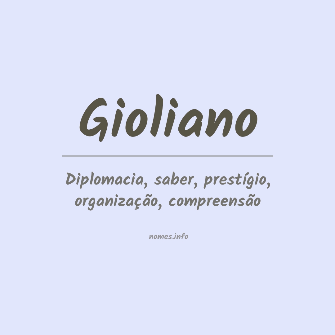 Significado do nome Gioliano