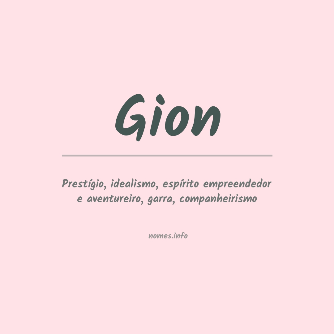 Significado do nome Gion