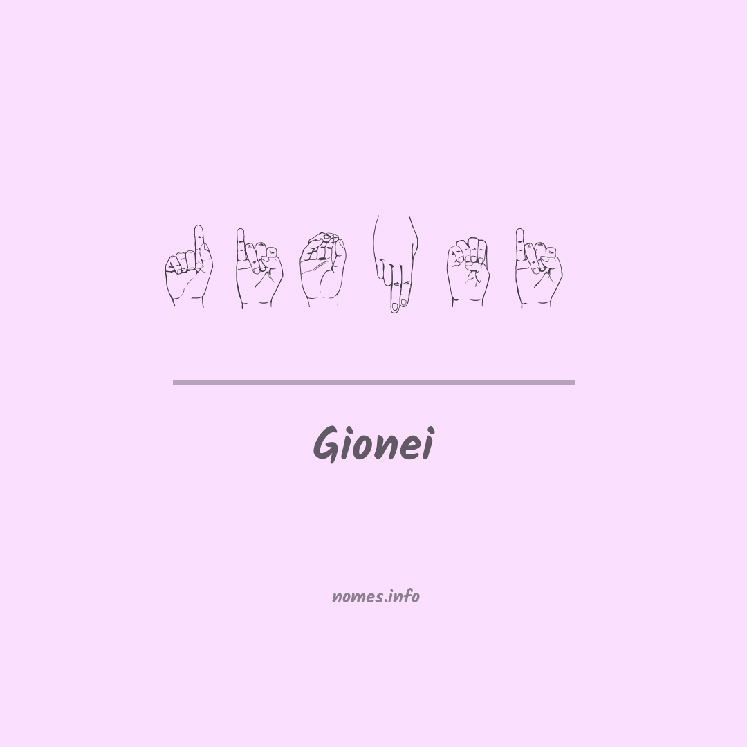 Gionei em Libras