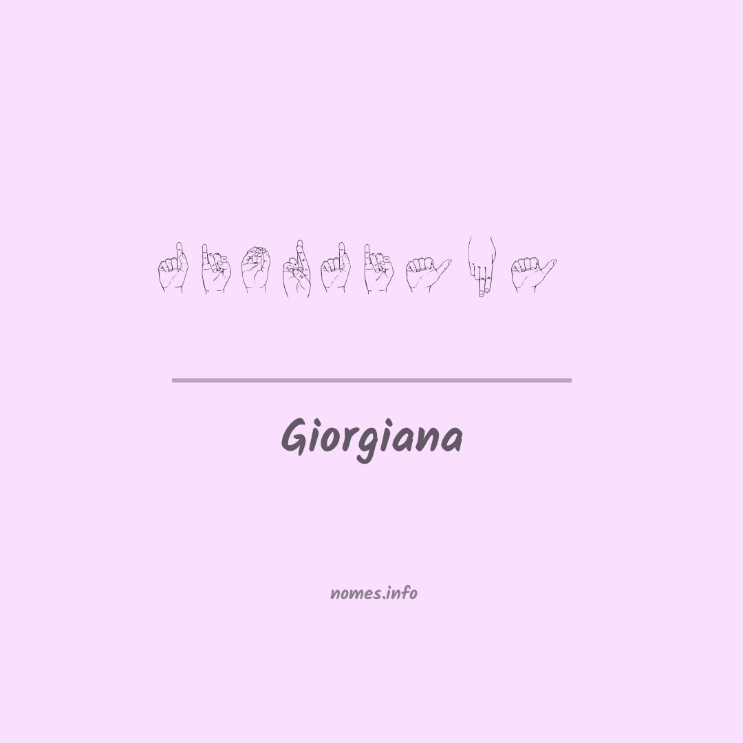 Giorgiana em Libras