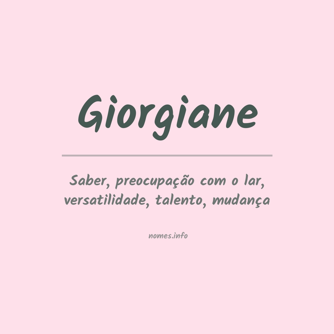 Significado do nome Giorgiane