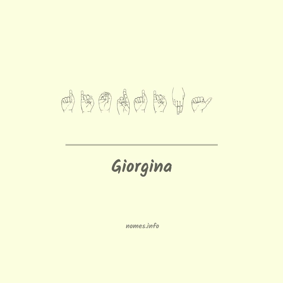 Giorgina em Libras