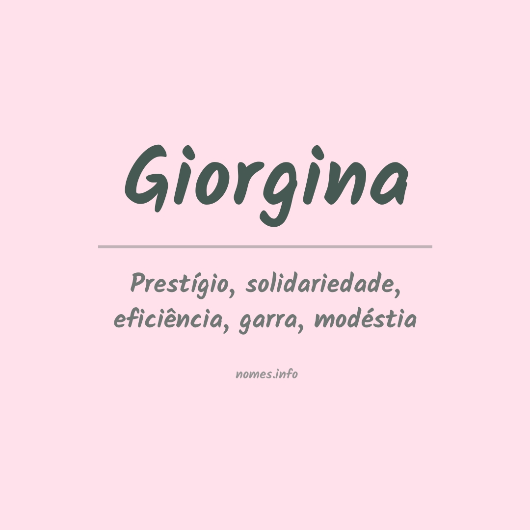 Significado do nome Giorgina