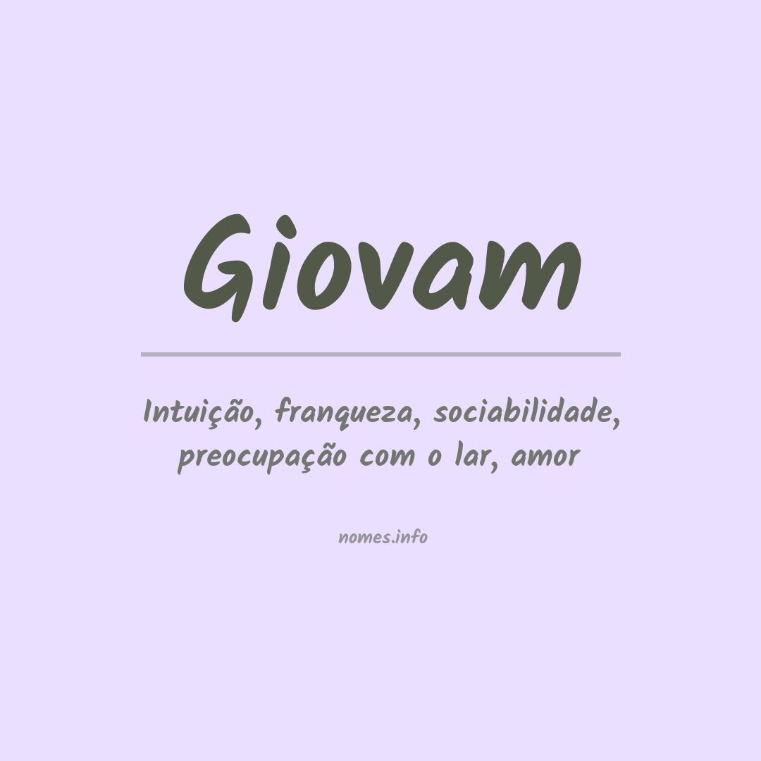 Significado do nome Giovam
