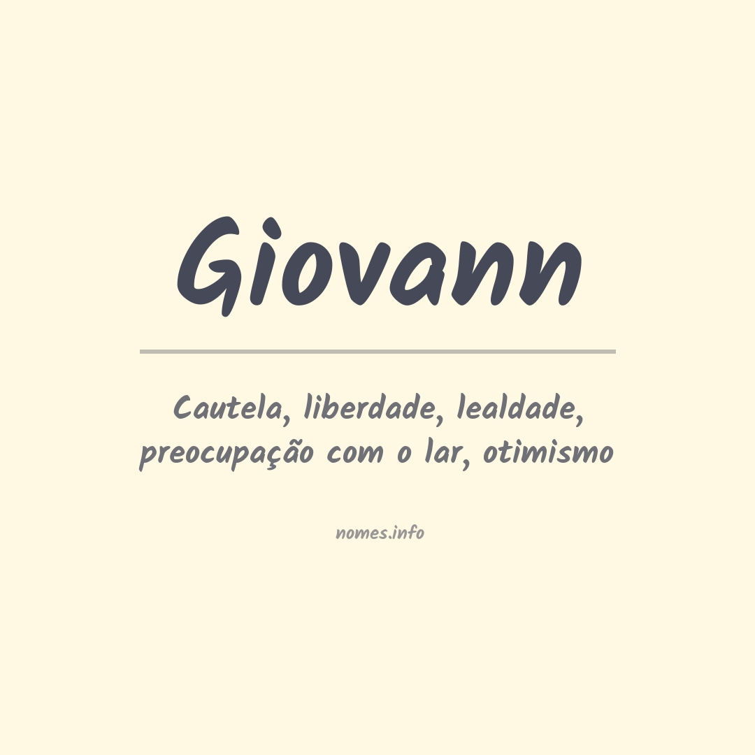 Significado do nome Giovann