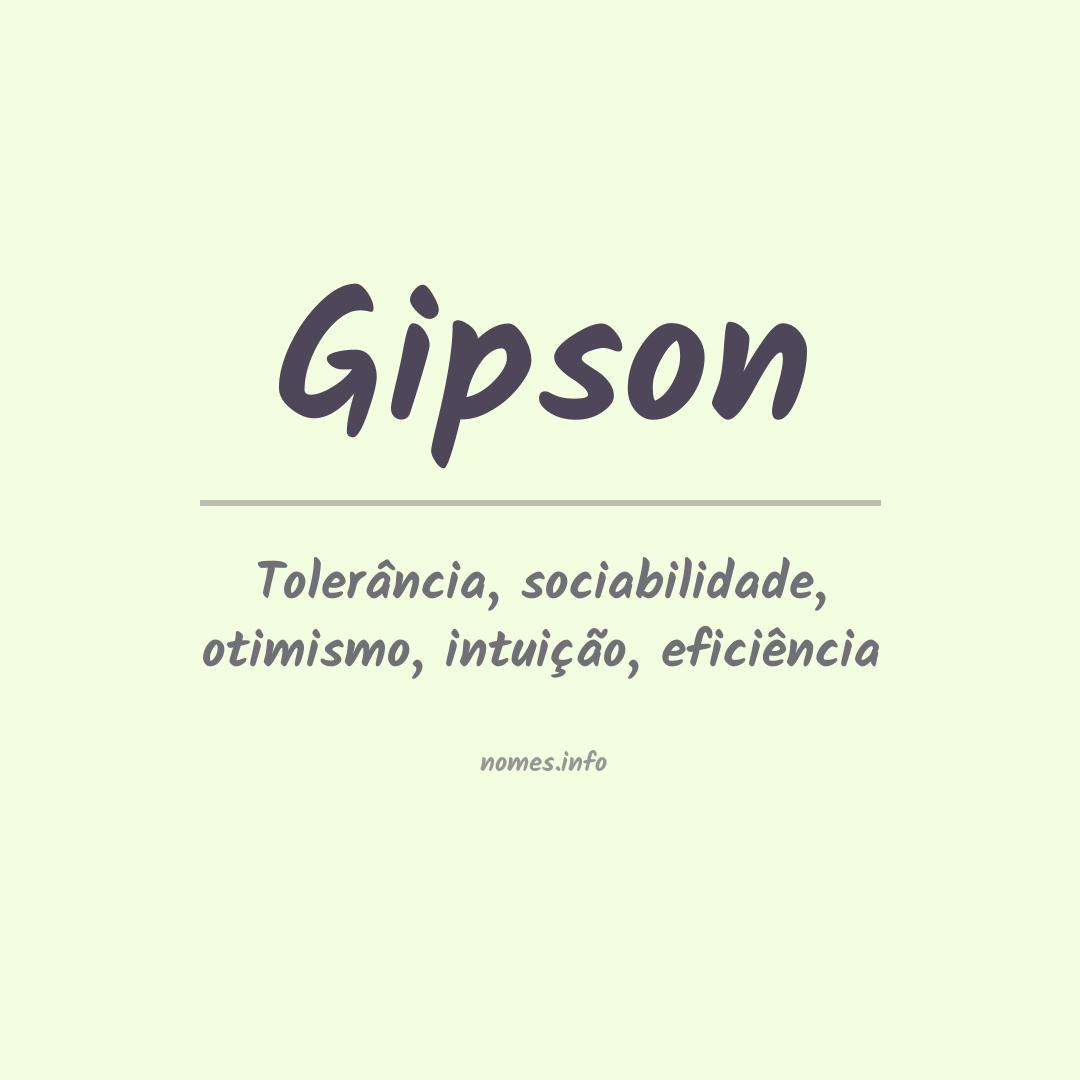 Significado do nome Gipson