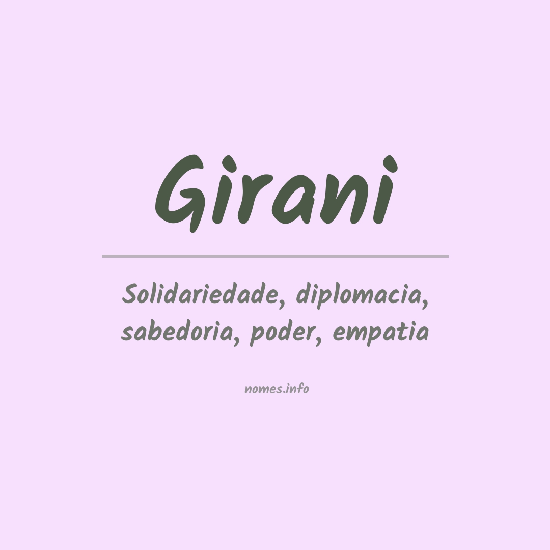 Significado do nome Girani