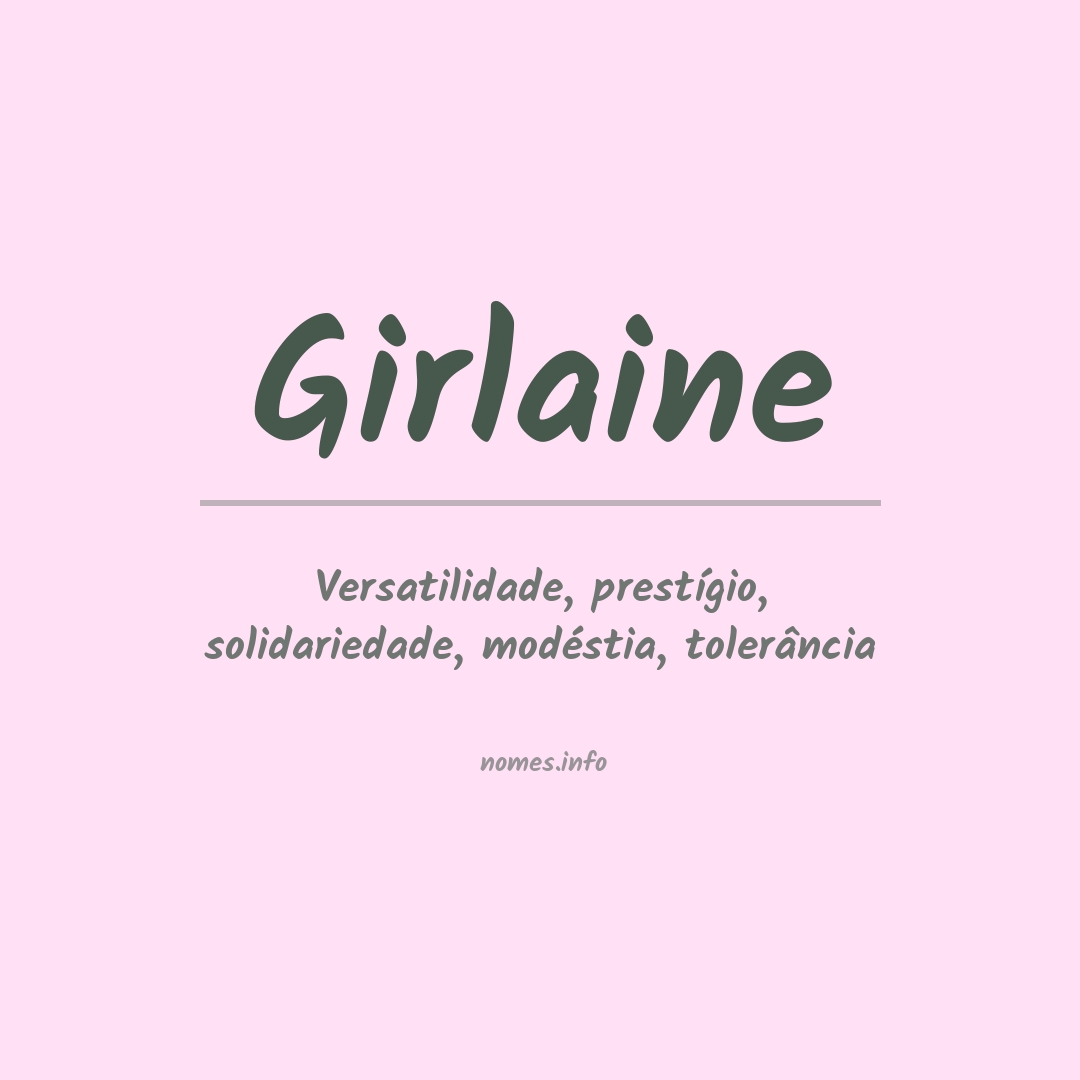 Significado do nome Girlaine