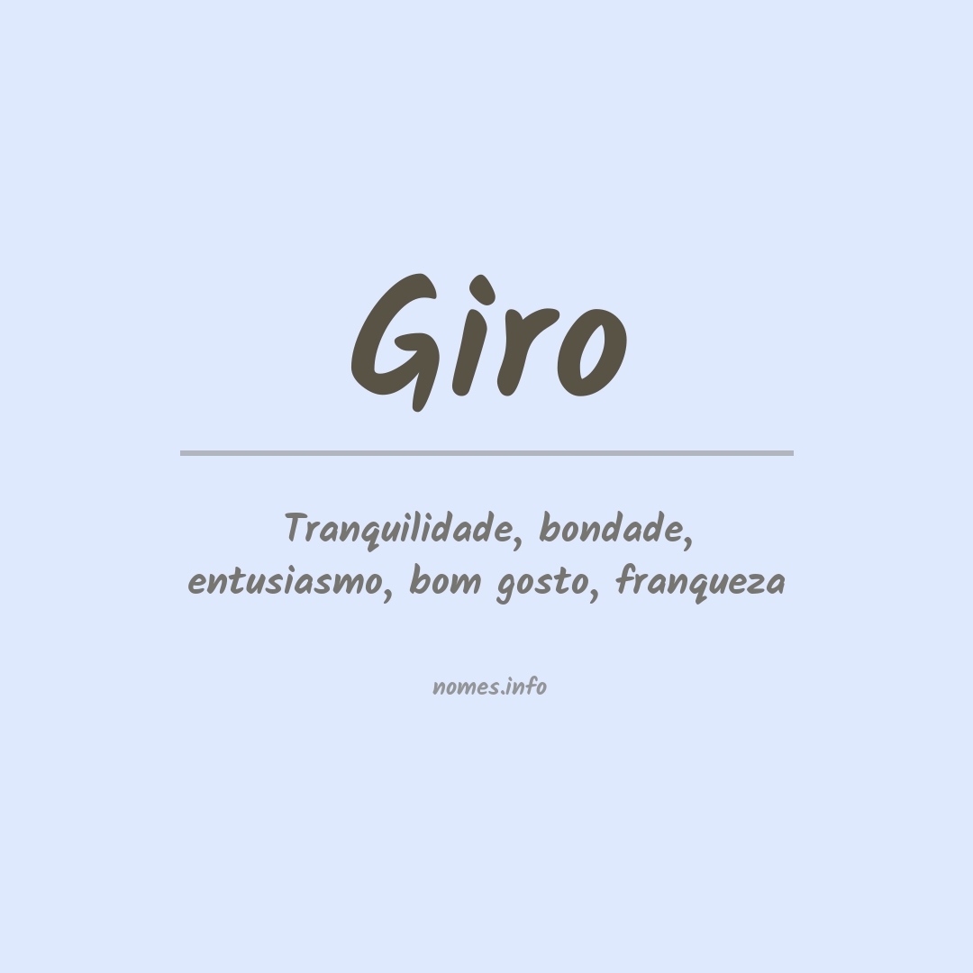 Significado do nome Giro