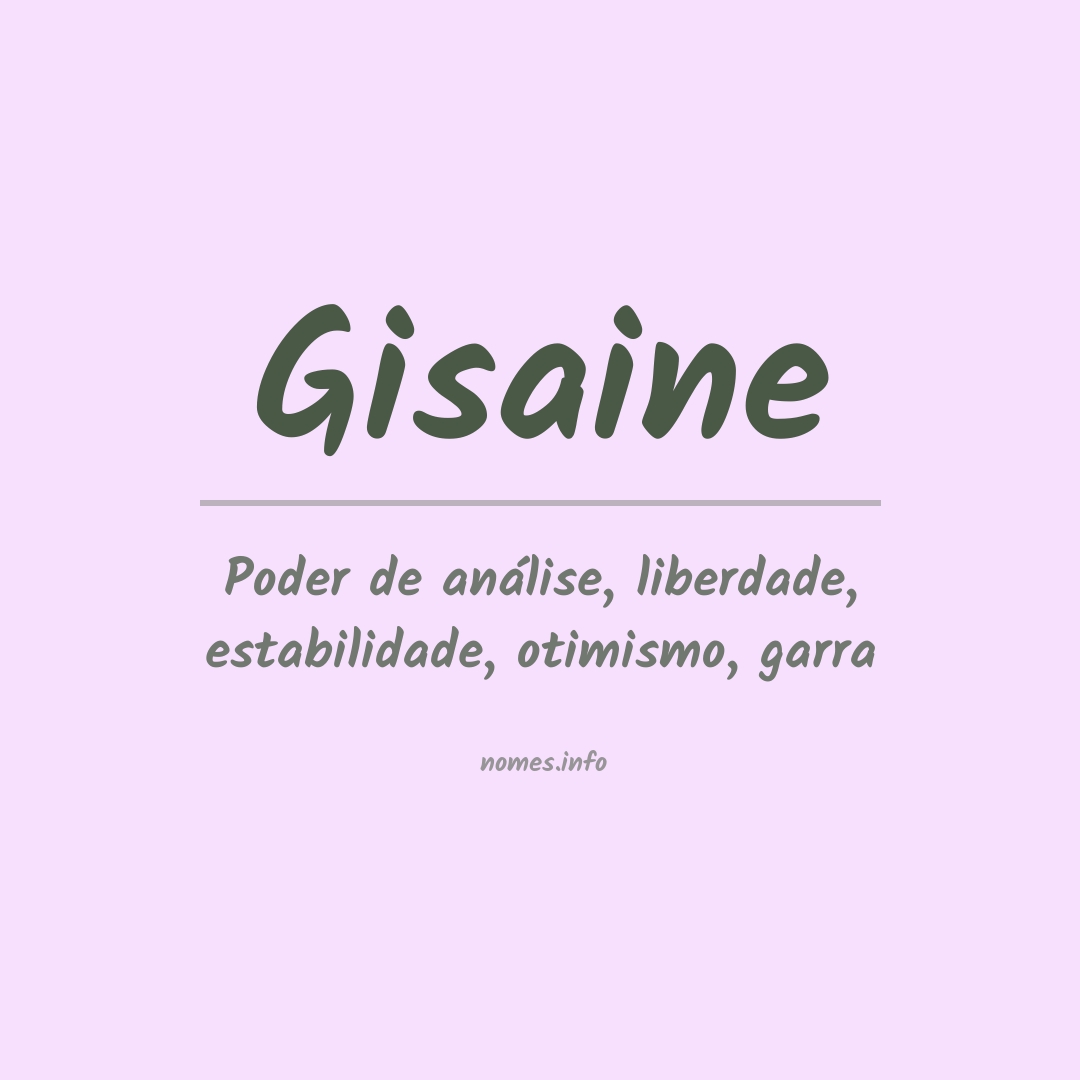 Significado do nome Gisaine