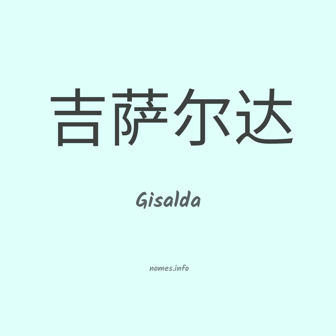 Gisalda em chinês
