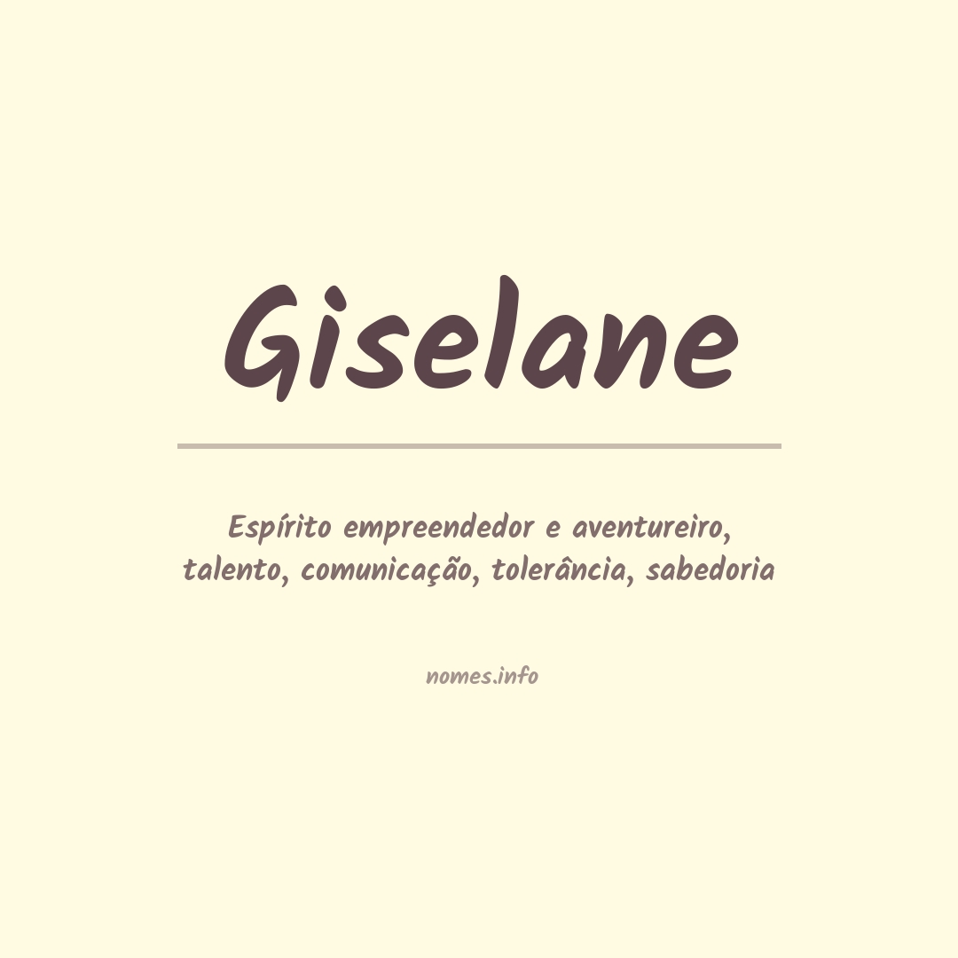 Significado do nome Giselane
