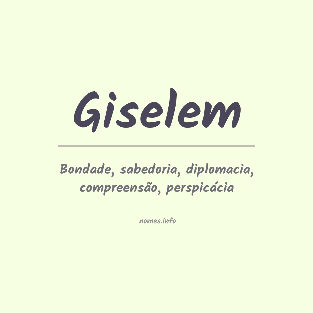 Significado do nome Giselem