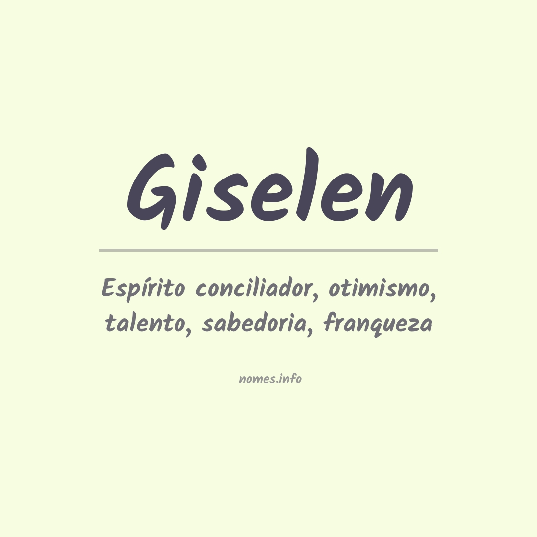 Significado do nome Giselen