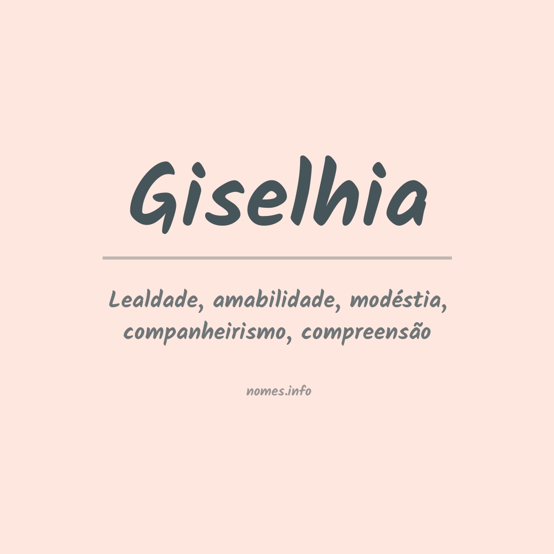 Significado do nome Giselhia