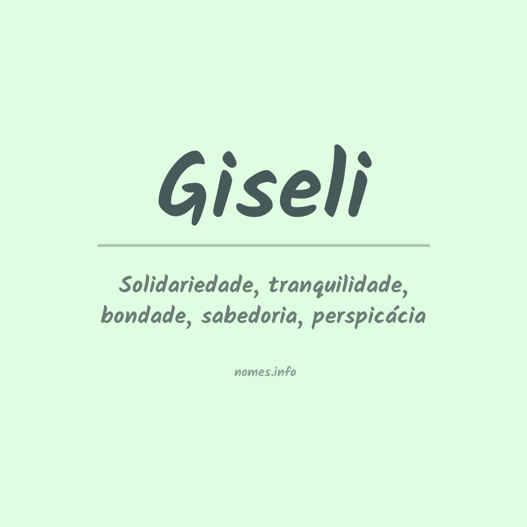 Significado do nome Giseli