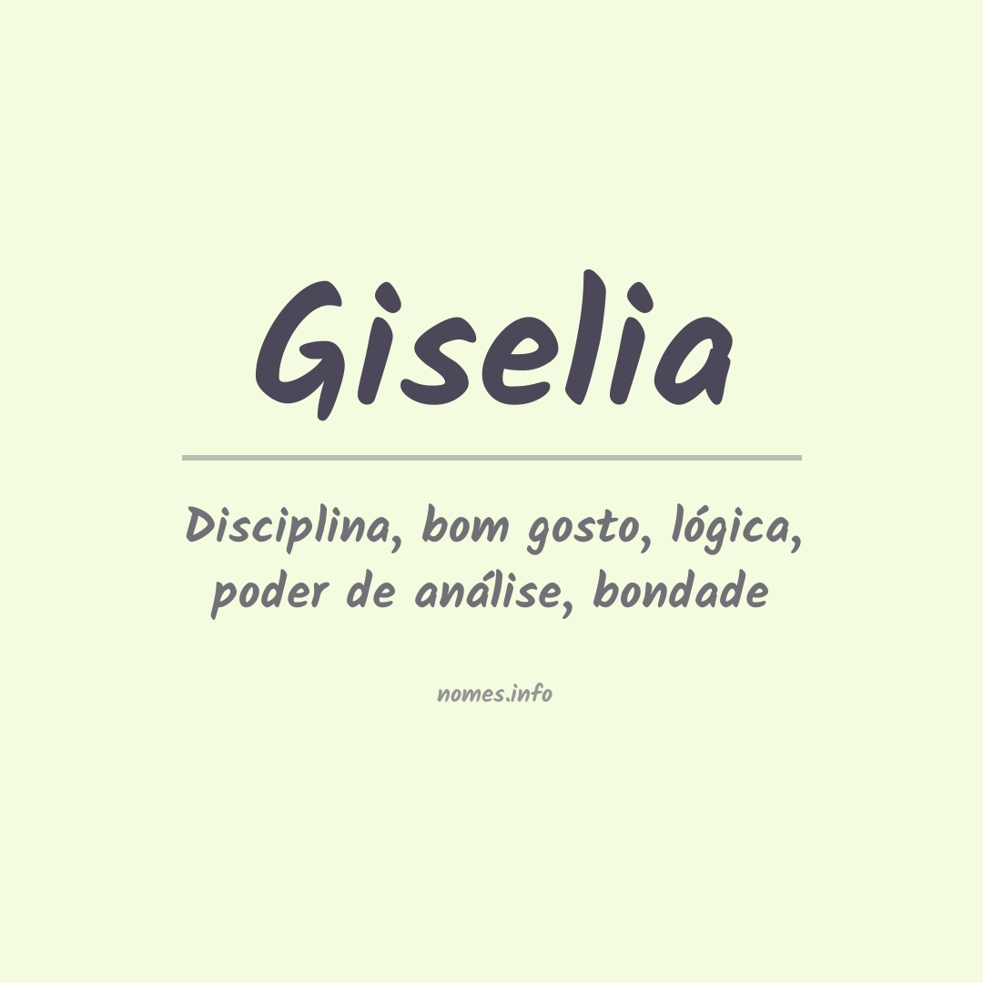 Significado do nome Giselia