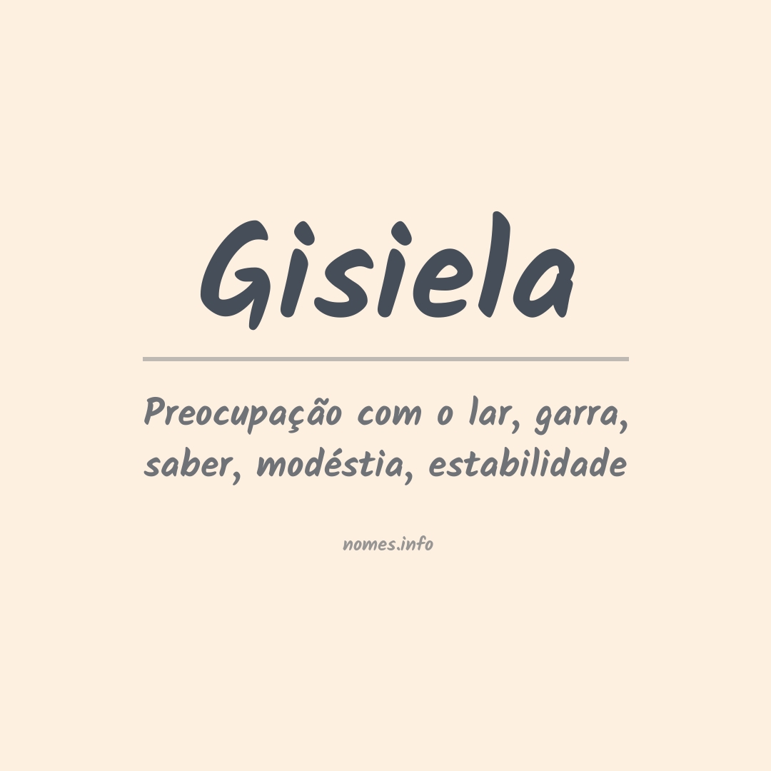 Significado do nome Gisiela