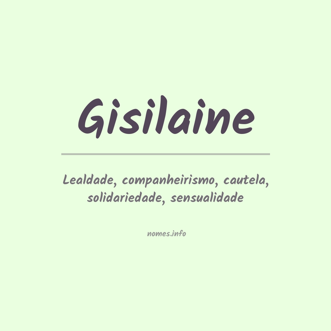 Significado do nome Gisilaine