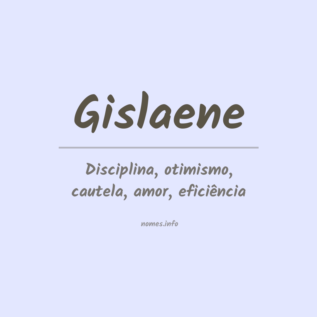 Significado do nome Gislaene