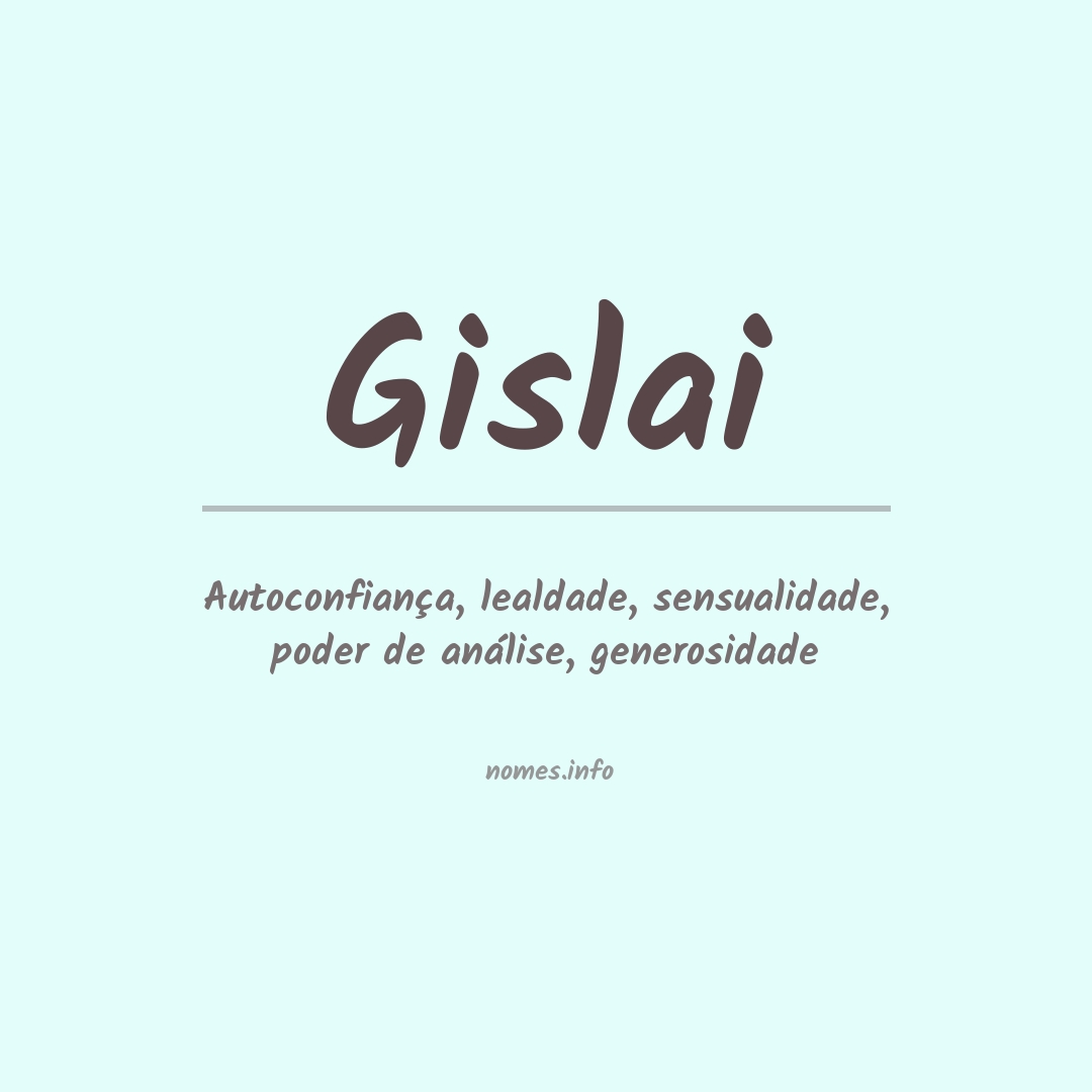 Significado do nome Gislai