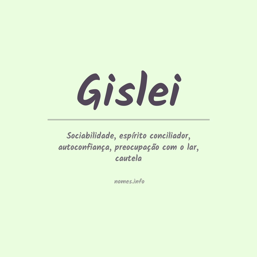 Significado do nome Gislei