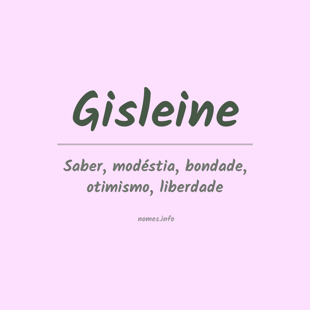 Significado do nome Gisleine