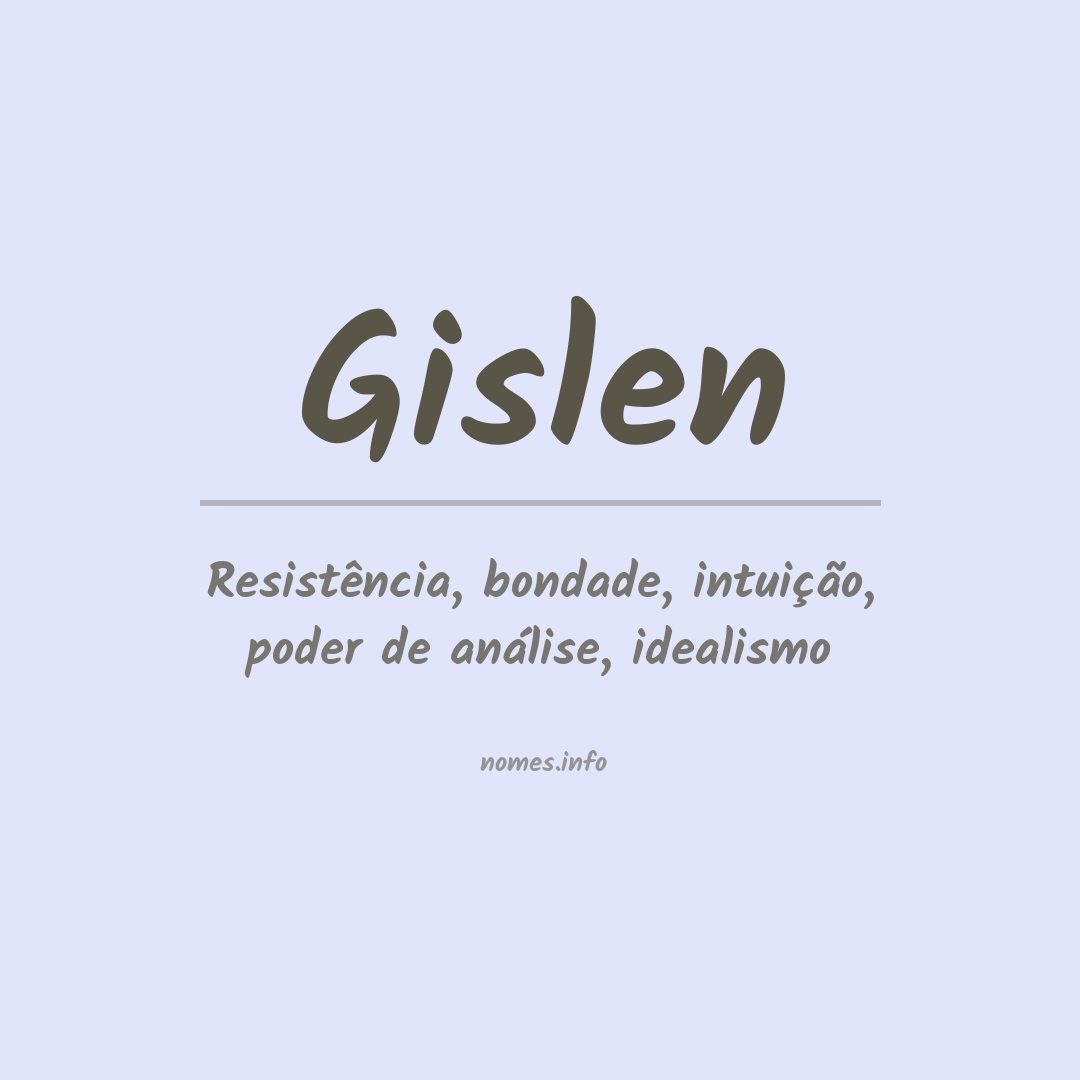 Significado do nome Gislen Significado do nome Gislen