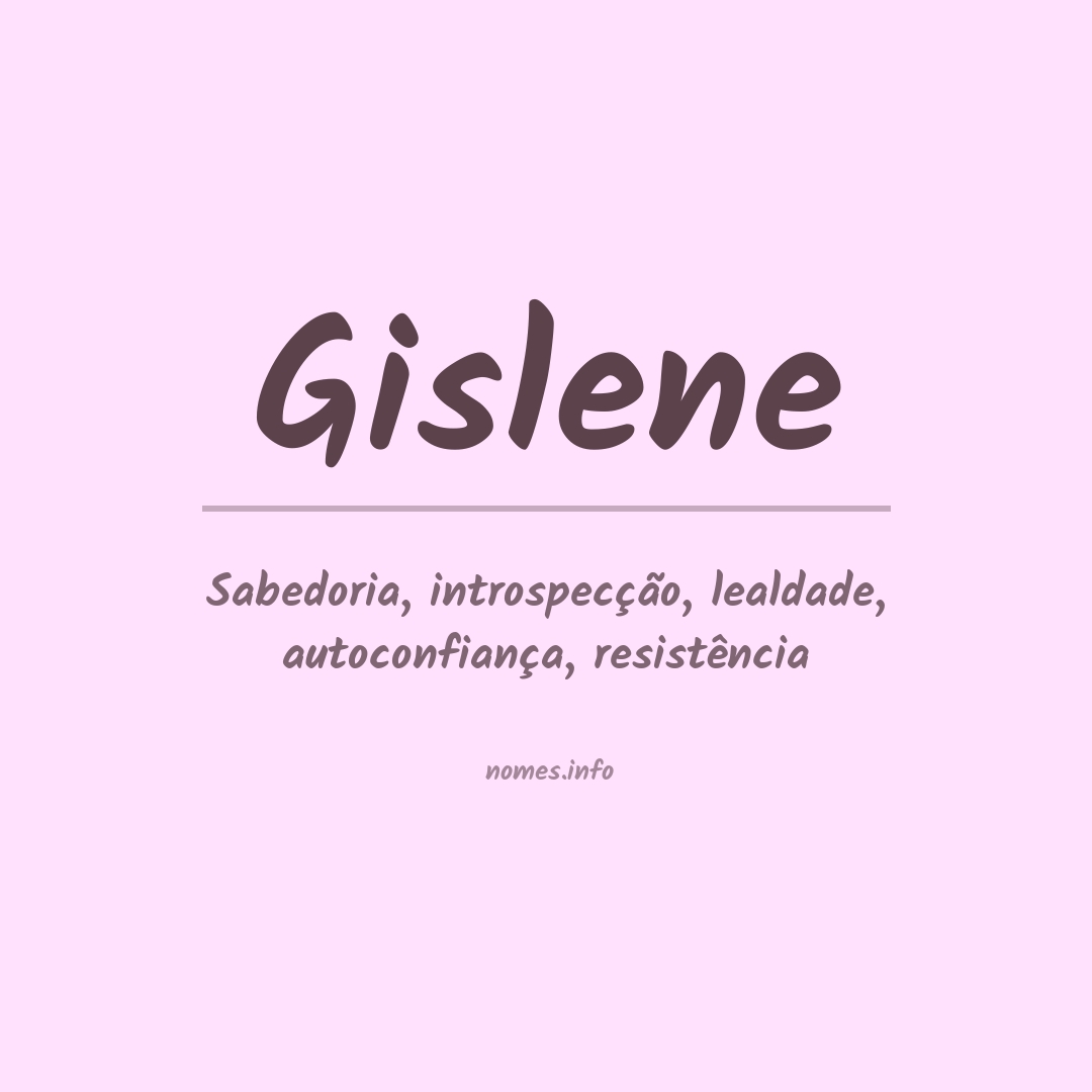 Significado do nome Gislene