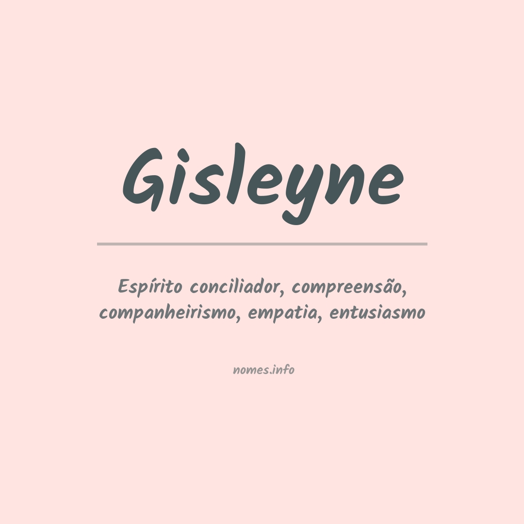 Significado do nome Gisleyne