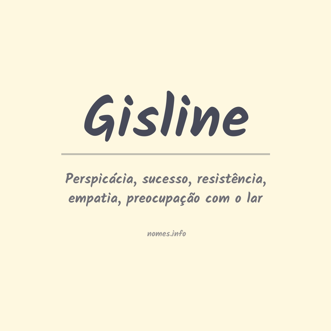 Significado do nome Gisline