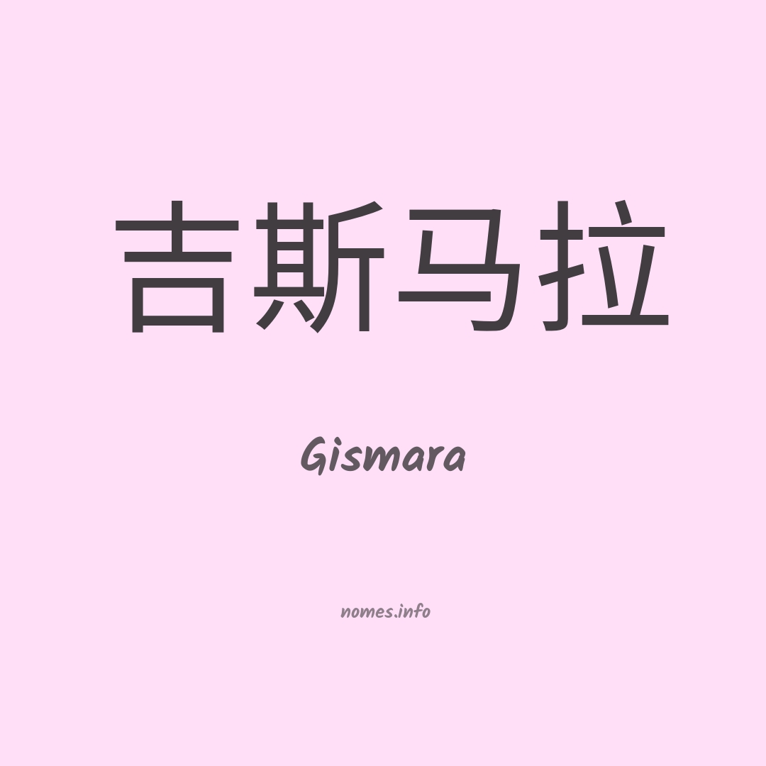 Gismara em chinês