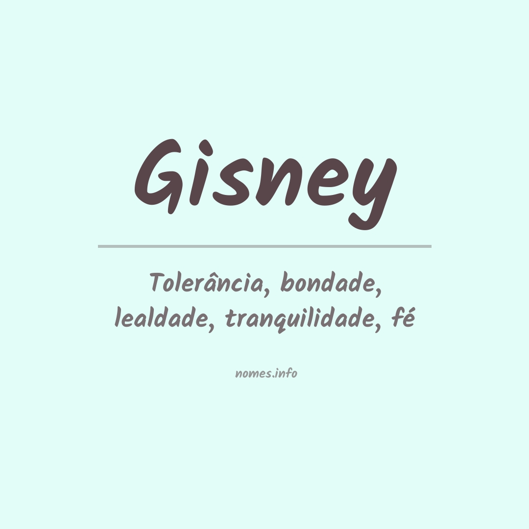 Significado do nome Gisney