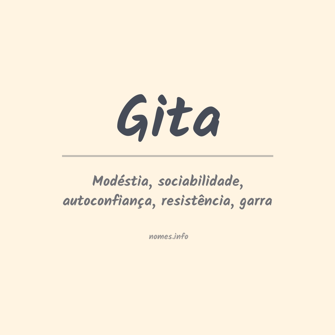 Significado do nome Gita