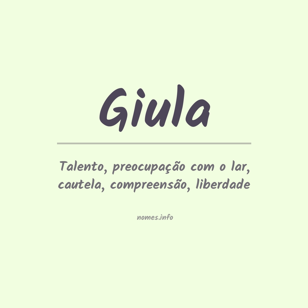 Significado do nome Giula