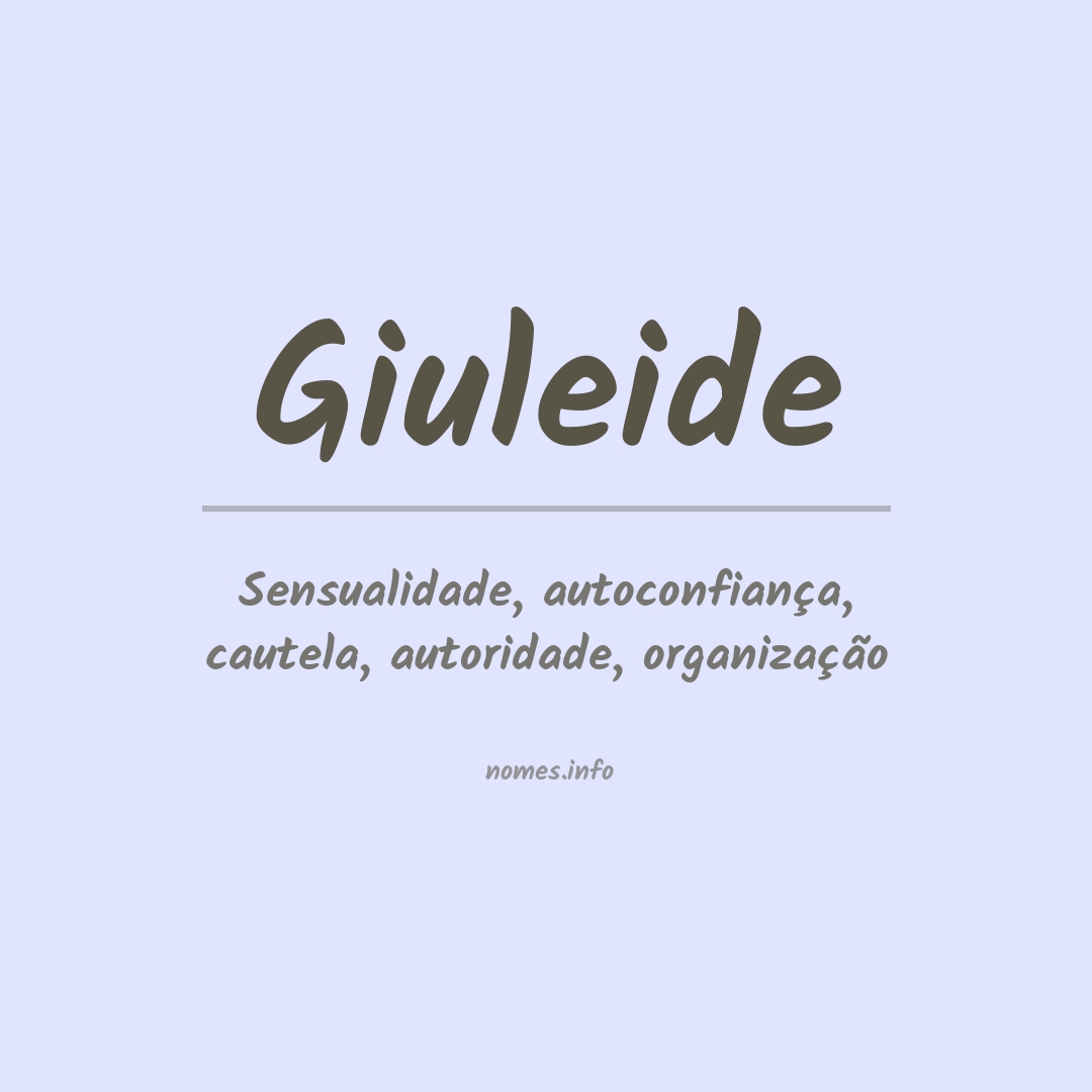 Significado do nome Giuleide