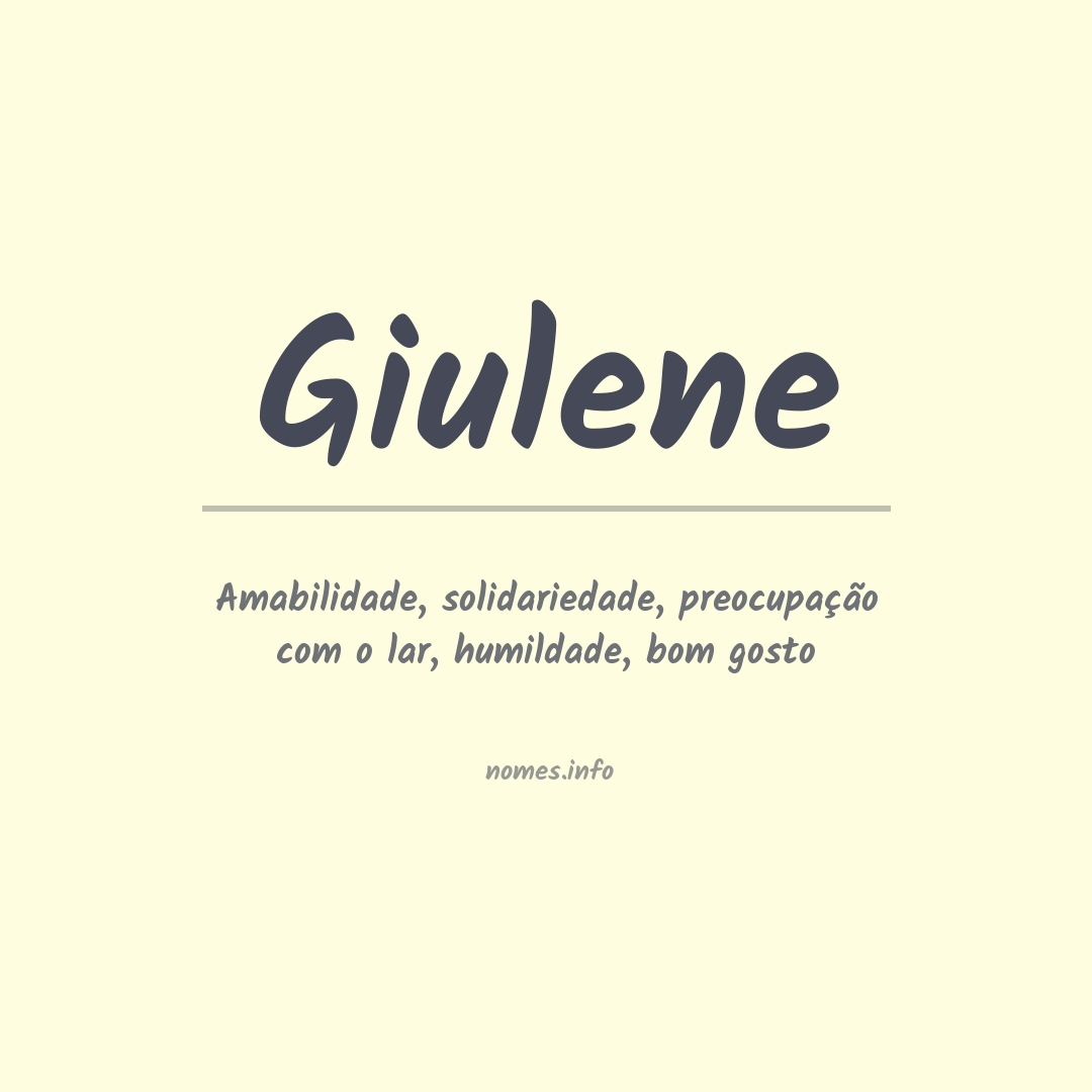 Significado do nome Giulene