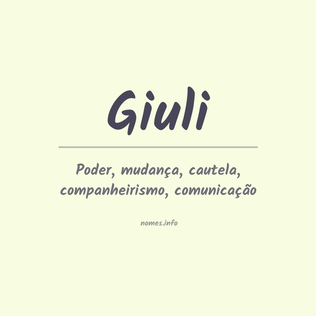 Significado do nome Giuli