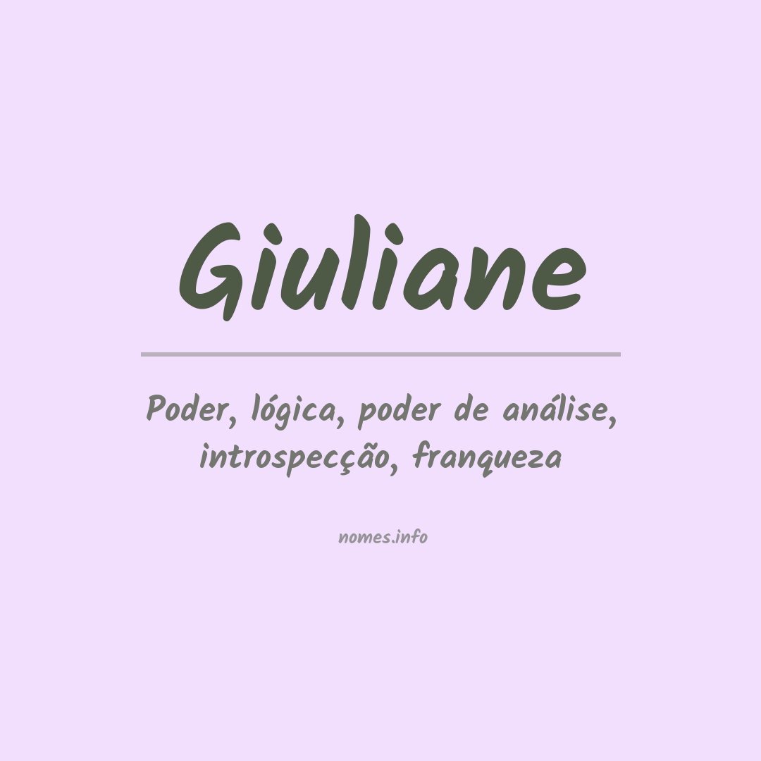 Significado do nome Giuliane