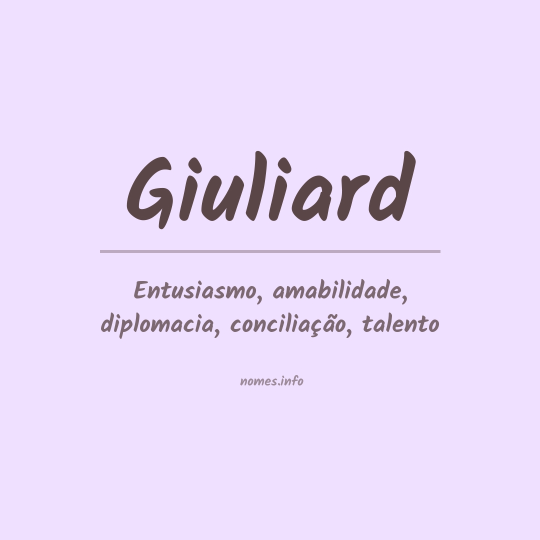 Significado do nome Giuliard