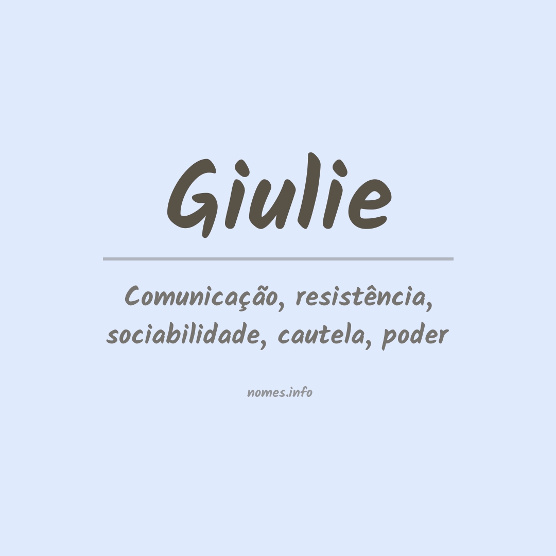 Significado do nome Giulie
